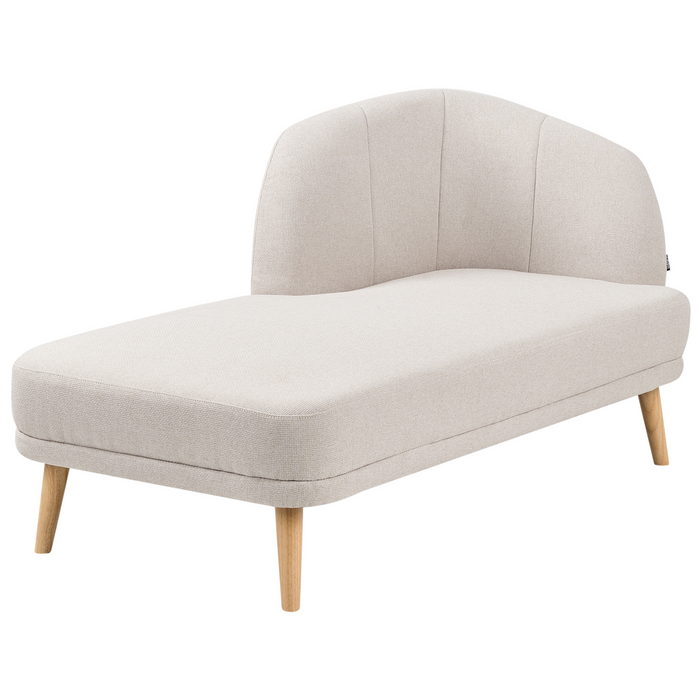 Beliani - TANLAY - Chaise longue - Lichtbeige - Polyester