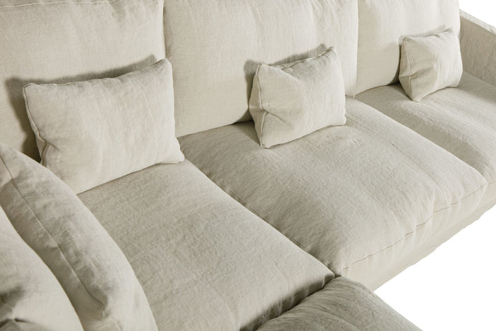 Sits Heaven 3-Zits Bank + Divan Linen Natural Links