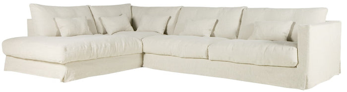 Sits Heaven 3-Zits Bank + Divan Linen Natural Links