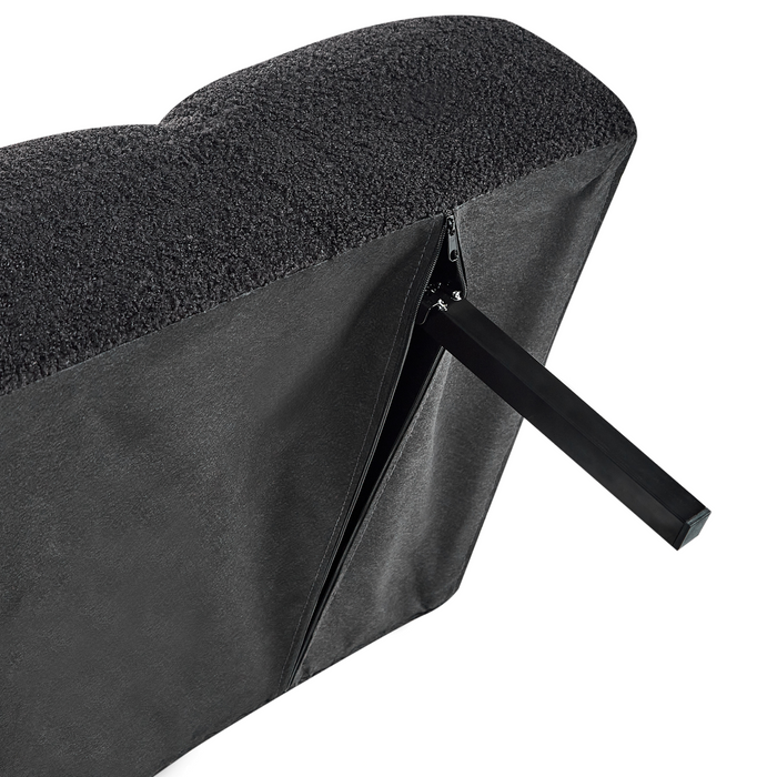 Beliani - INGARO - Slaapbank - Zwart - Bouclé