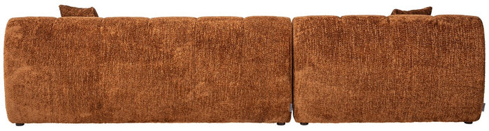 Richmond Interiors Cube 3-Zits Bank+Chaise Longue Links Lovely Kaneel