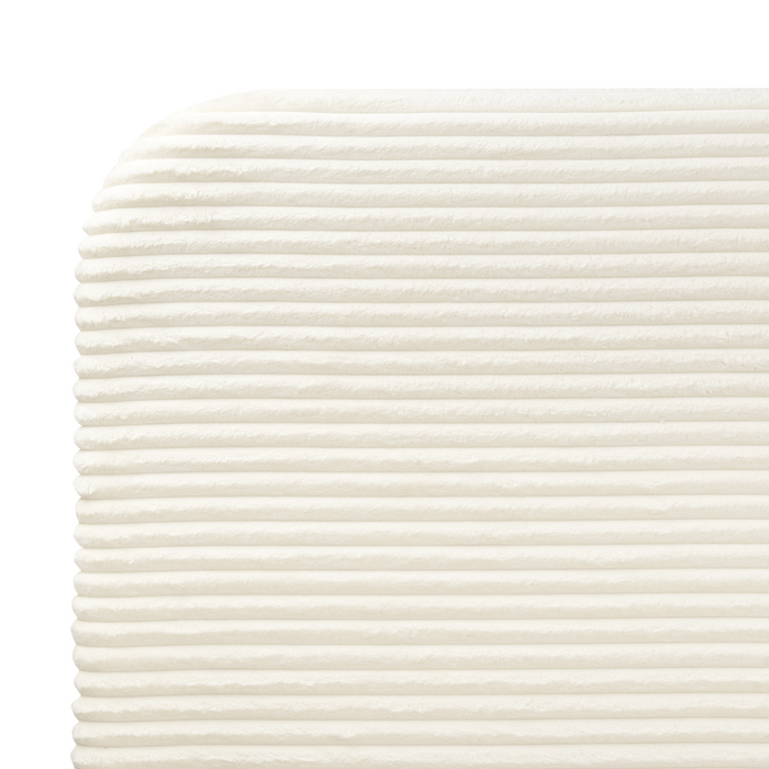 Beliani-FLAYAT -Tweepersoonsbed-Gebroken wit-140 x 200 cm-Corduroy