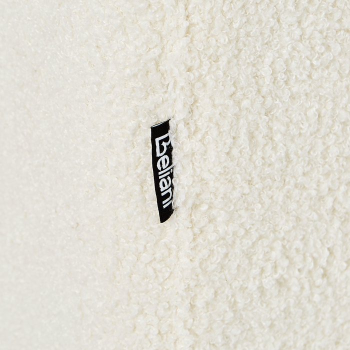 Beliani - BYSKE - Driezitsbank - Gebroken wit - Bouclé