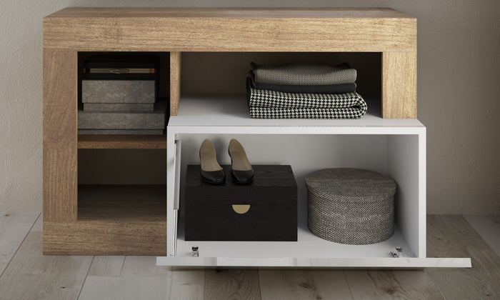 Benvenuto Design Hamburg Hoogglans Wit | Kadiz Eiken Halbank