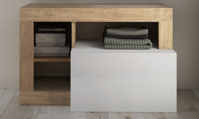 Benvenuto Design Hamburg Hoogglans Wit | Kadiz Eiken Halbank