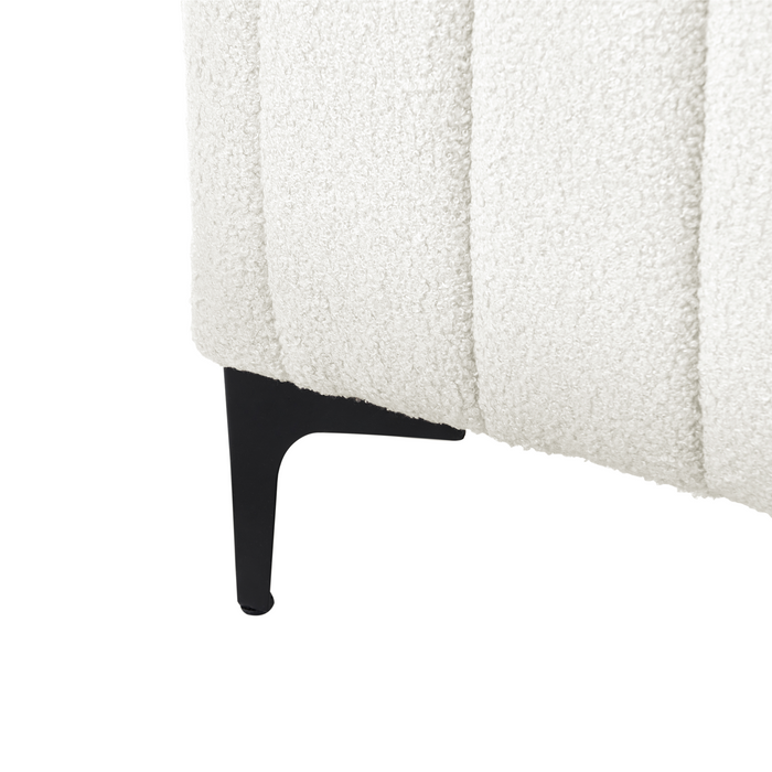 Beliani-LUNAN-Tweepersoonsbed-Gebroken wit-140 x 200 cm-Bouclé