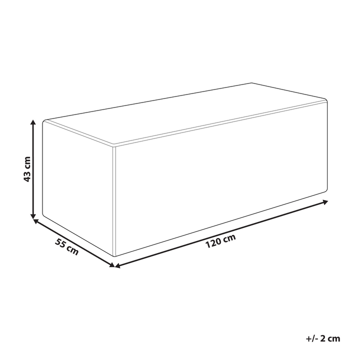 Beliani - VINITA - Poef - Beige - Corduroy