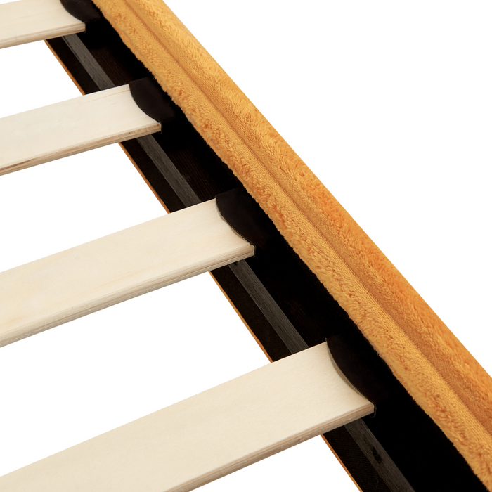 Beliani - FLAYAT - Tweepersoonsbed - Oranje - 160 x 200 cm - Corduroy