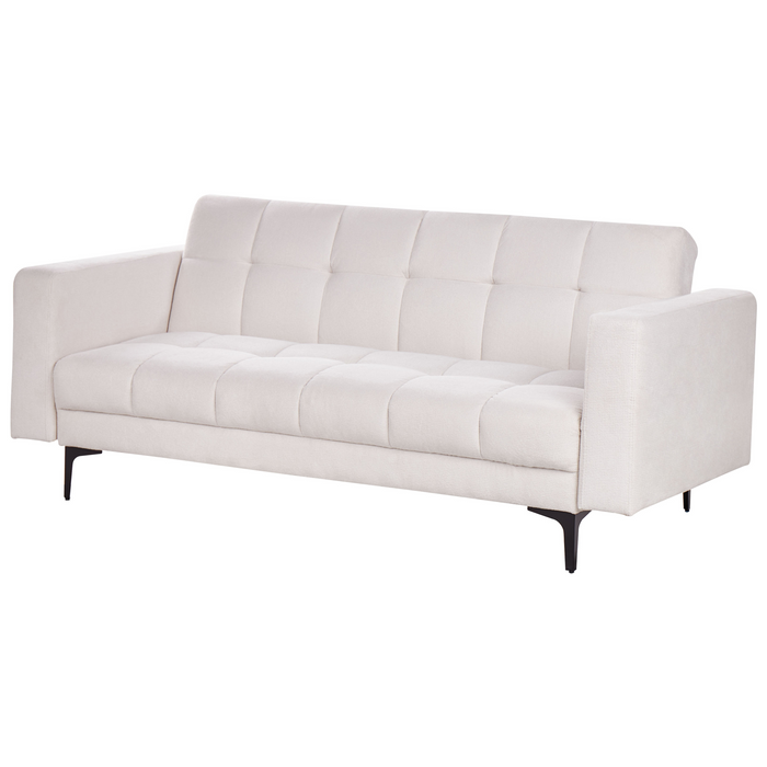 Beliani - ALNES - Slaapbank - Gebroken wit - Polyester