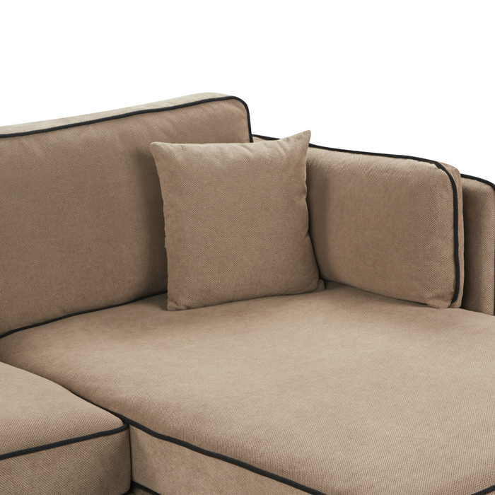 Beliani - ALTAN - Hoekbank - Lichtbruin - Linkerzijde - Polyester