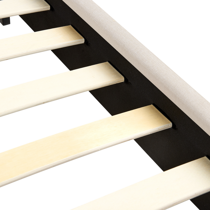 Beliani - ALBI - Tweepersoonsbed - Beige - 140 x 200 cm - Polyester