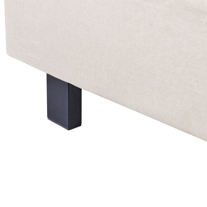 Beliani - ALBI - Tweepersoonsbed - Beige - 140 x 200 cm - Polyester