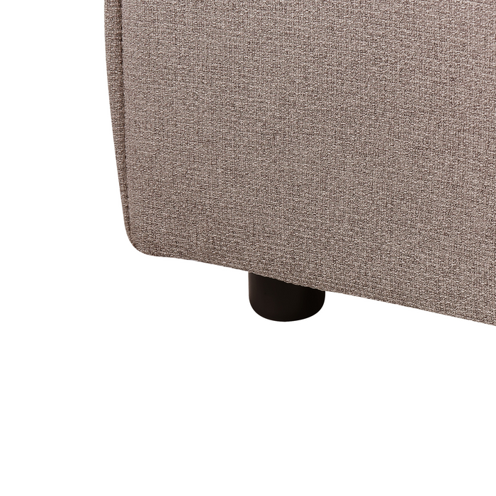 Beliani - LINARDS - Tweepersoonsbed - Lichtbruin - 160 x 200 cm - Stof