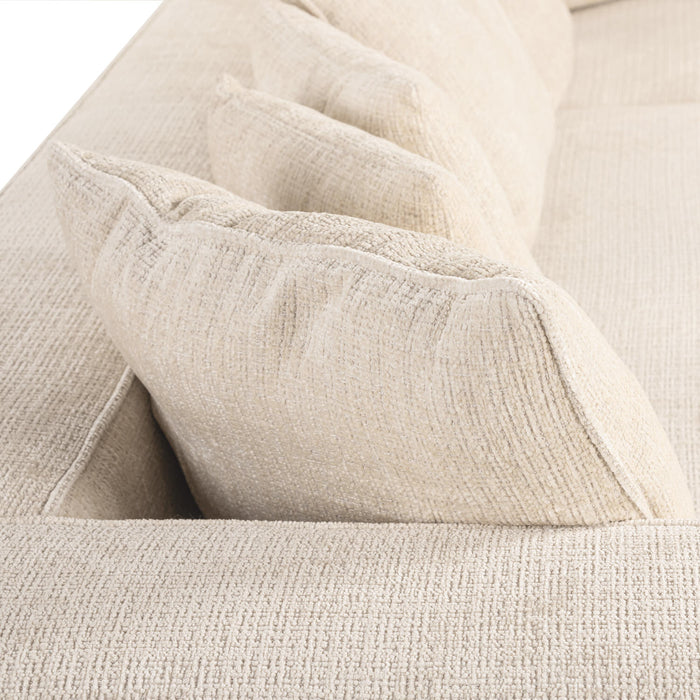 Richmond Interiors Lusso Beige Chenille Hoekbank