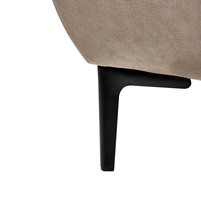 Beliani - LESSAY - Tweepersoonsbed - Taupe - 180 x 200 cm - Fluweel