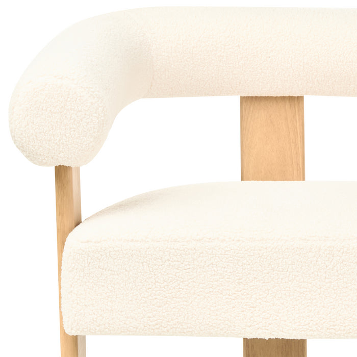 Beliani - ILBRO - Tweezitsbank - Gebroken wit|Lichtbruin - Bouclé