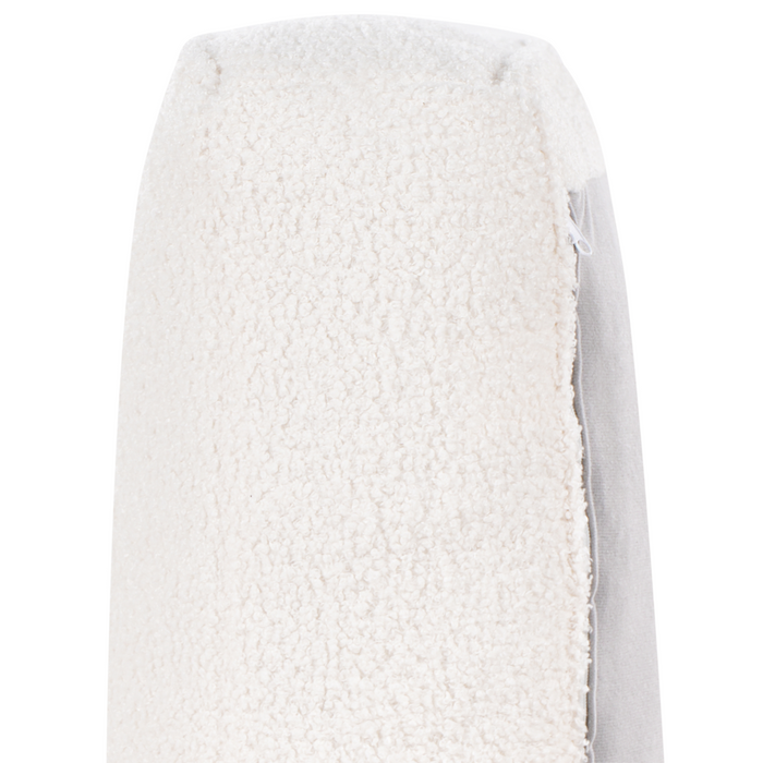 Beliani - SAVALEN - Driezitsbank - Wit - Bouclé