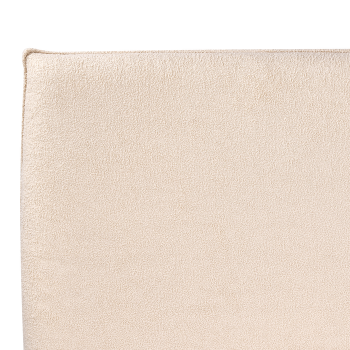 Beliani - LAVAUR - Tweepersoonsbed - Beige - 180 x 200 cm - Bouclé