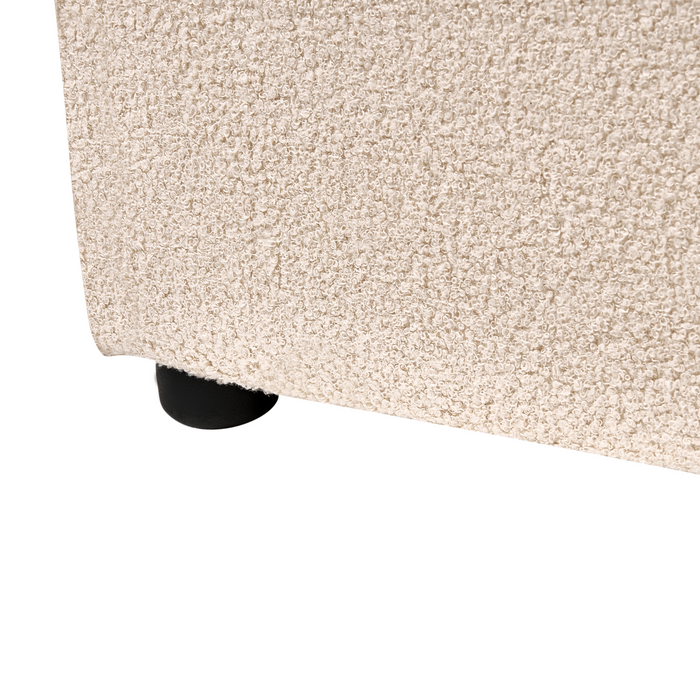 Beliani - LAVAUR - Tweepersoonsbed - Beige - 180 x 200 cm - Bouclé
