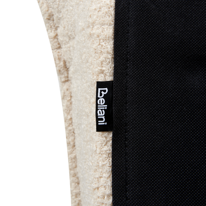 Beliani - VINAY - Tweepersoonsbed - Lichtbeige - 180 x 200 cm - Bouclé