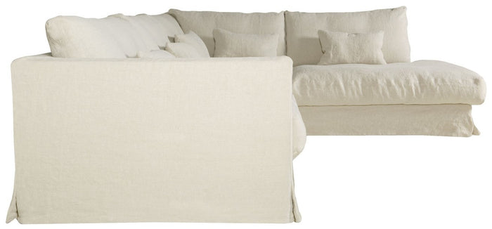Sits Heaven 3-Zits Bank + Divan Linen Natural Rechts