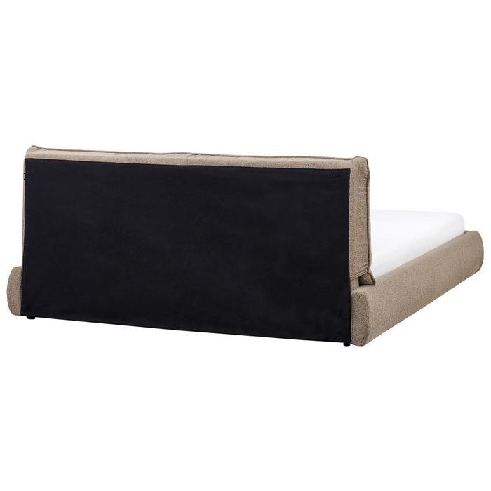Beliani - VINAY - Tweepersoonsbed - Taupe - 180 x 200 cm - Bouclé
