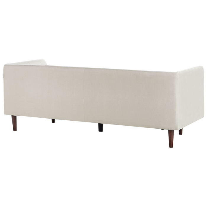 Beliani - BYSKE - Driezitsbank - Lichtbeige - Polyester