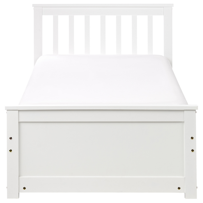 Beliani - OLENDON - Eenpersoonsbed - Wit - 90 x 200 cm - Dennenhout