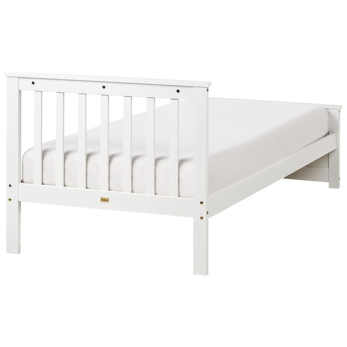 Beliani - OLENDON - Eenpersoonsbed - Wit - 90 x 200 cm - Dennenhout