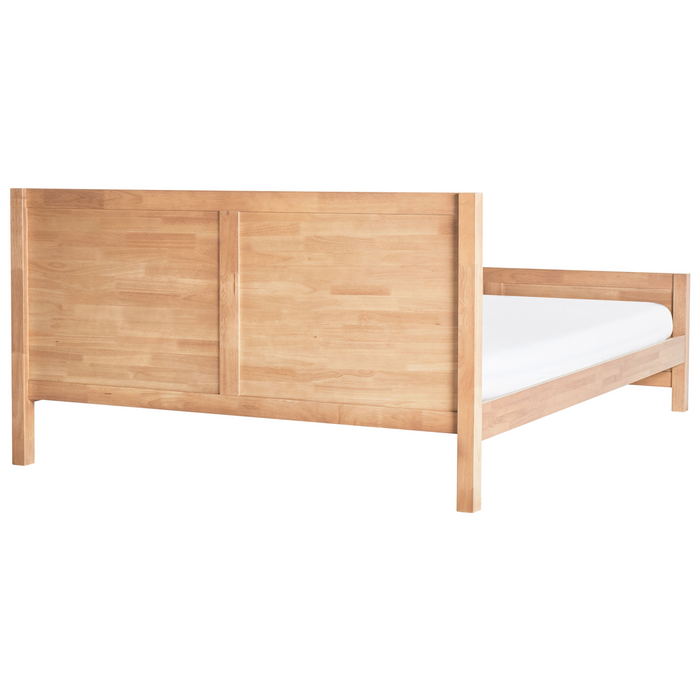 Beliani-CHAMPAGNAT-Tweepersoonsbed-Lichtbruin-180 x 200 cm-Rubberhout