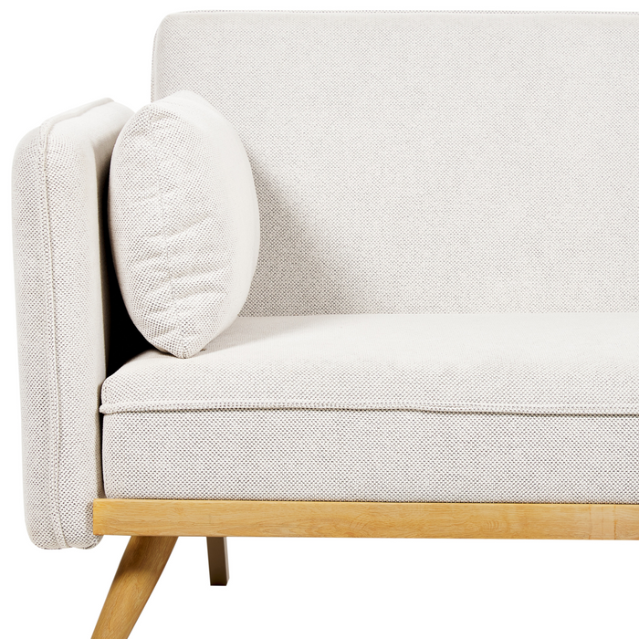 Beliani - ASAA - Slaapbank - Off-white - Polyester