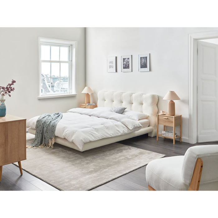 Beliani-SOULISSE-Tweepersoonsbed-Off-white-160 x 200 cm-Bouclé