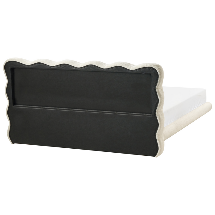 Beliani-SOULISSE-Tweepersoonsbed-Off-white-160 x 200 cm-Bouclé