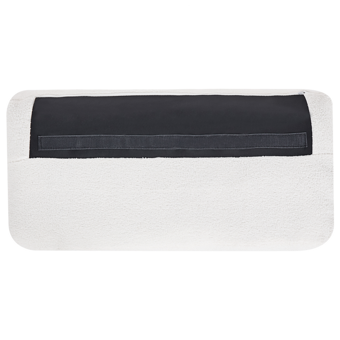 Beliani - VADSTENA - Driezitsbank - Gebroken wit - Bouclé