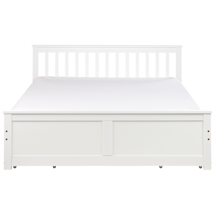 Beliani - OLENDON - Bed met 4 lades - Wit - 160 x 200 cm - Dennenhout