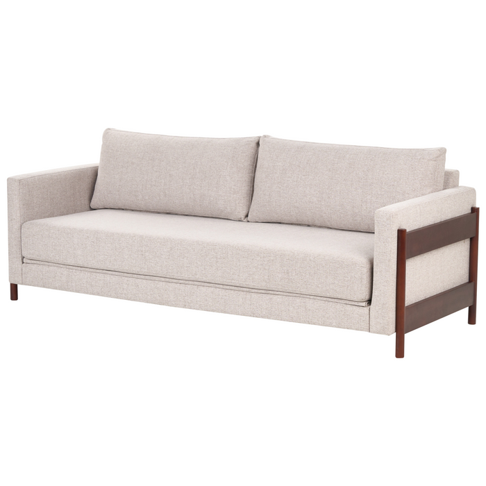 Beliani - ORSA - Slaapbank - Lichtbruin - Polyester