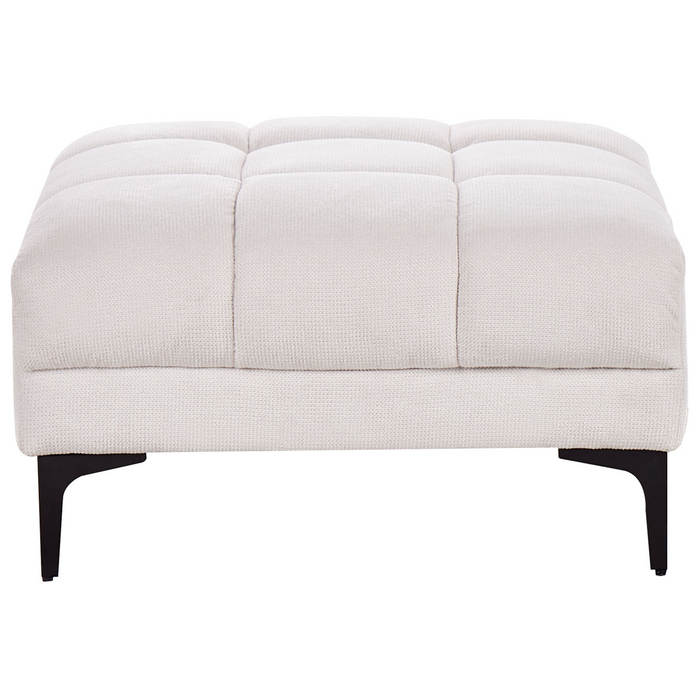 Beliani-ALNES-Hoekbank met ottomaan-Gebroken wit-Linkszijdig-Polyester