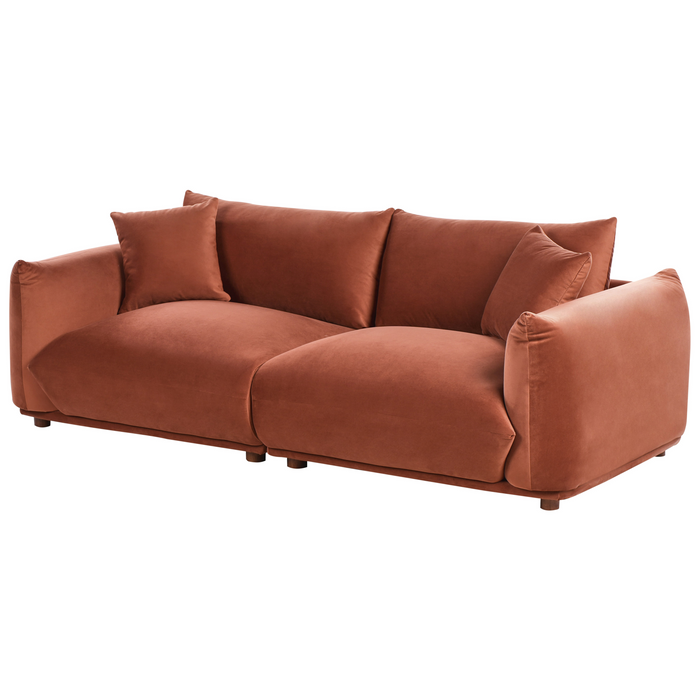 Beliani - LUVOS - Driezitsbank - Goudbruin - Fluweel