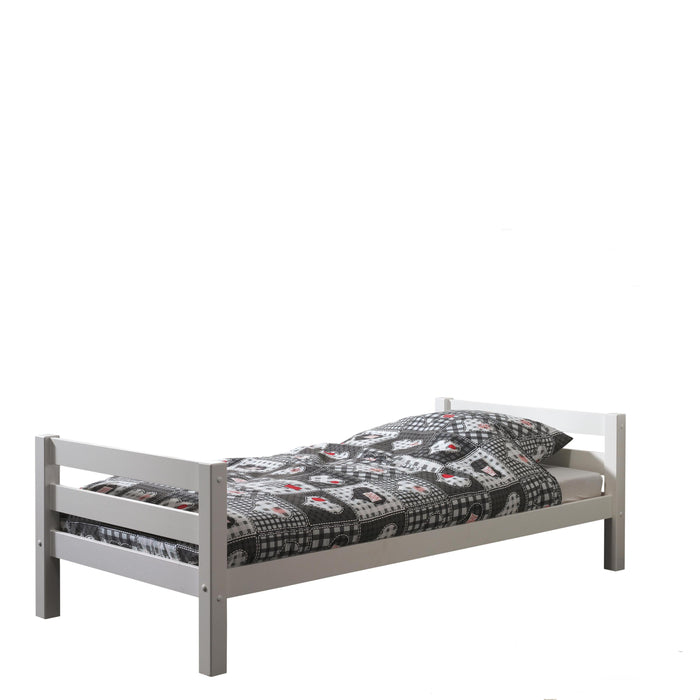 LUCEVI - Pino Mezzanine bed + Ladder + Bed - Wit - 90x200 cm