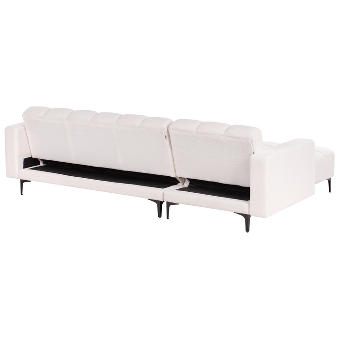 Beliani - ALNES - Hoekbank - Wit - Rechtszijdig - Polyester
