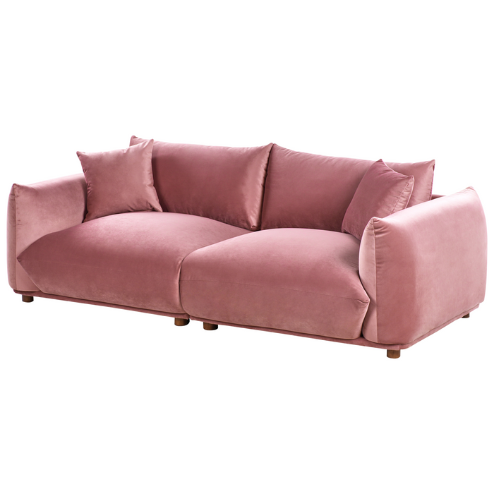 Beliani - LUVOS - Banken set - Roze - Fluweel