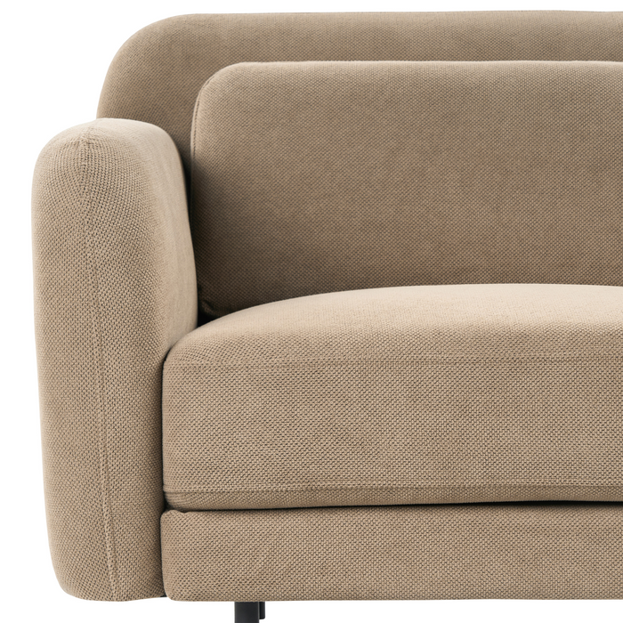 Beliani - LILAND - Tweezitsbank - Lichtbruin - Polyester