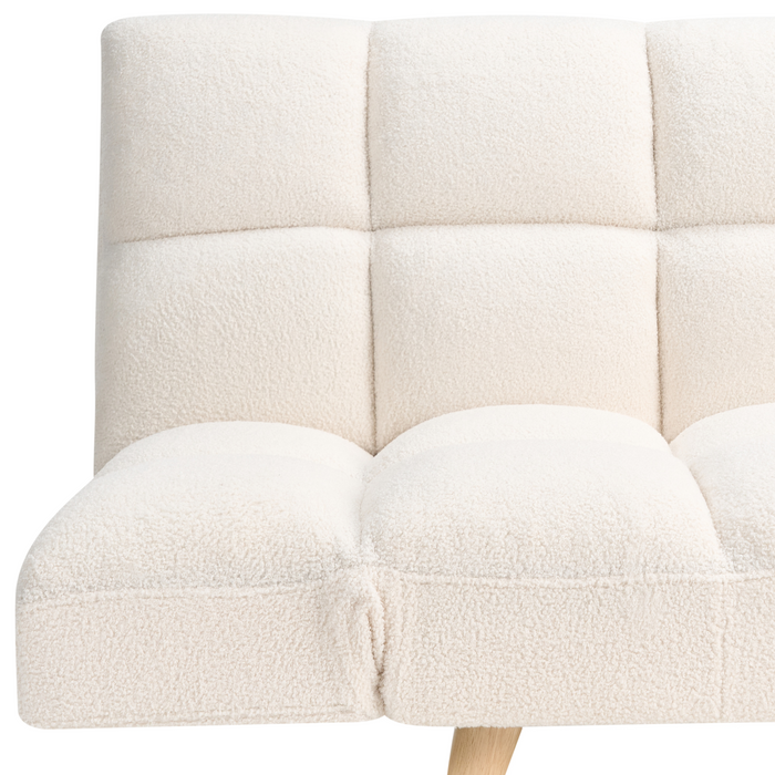 Beliani - INGARO - Slaapbank - Wit - Bouclé