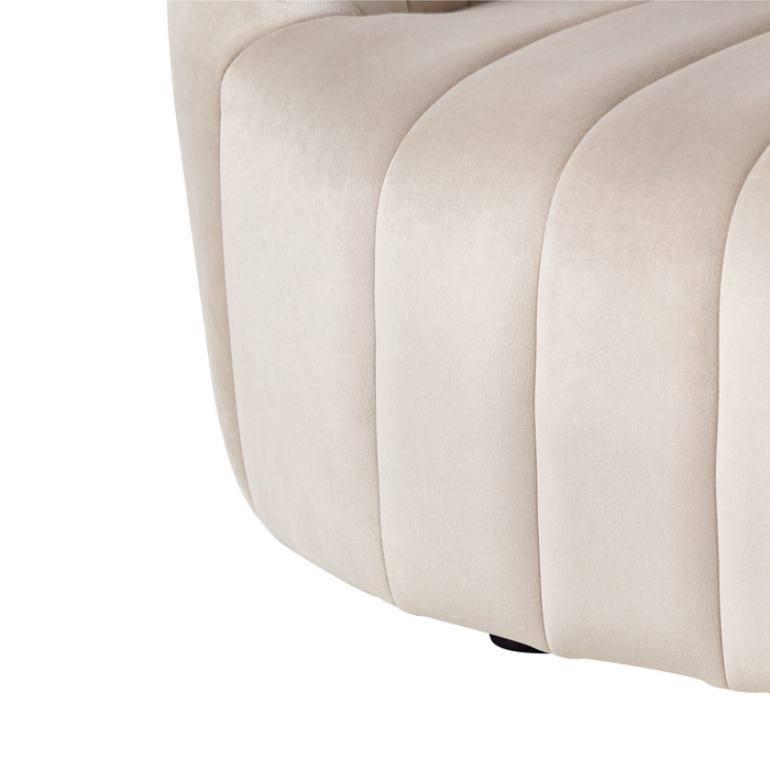 Beliani - MALUNG - Tweezitsbank - Beige - Fluweel