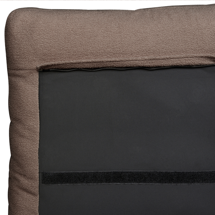 Beliani - MELLE - Tweepersoonsbed - Bruin - 160 x 200 cm - Bouclé
