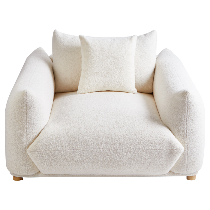 Beliani - LUVOS - Banken set - Gebroken wit - Bouclé