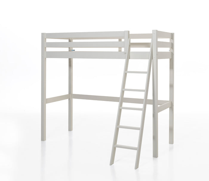 LUCEVI - Pino Mezzanine bed + Ladder + Bed - Wit - 90x200 cm