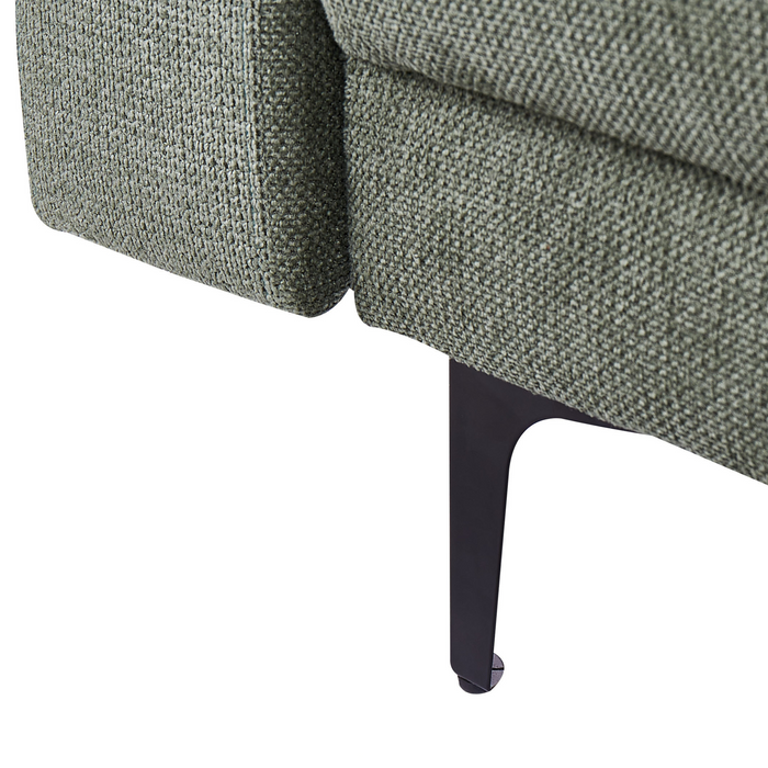 Beliani - ALNES - Slaapbank - Donkergroen - Rechtszijdig - Stof