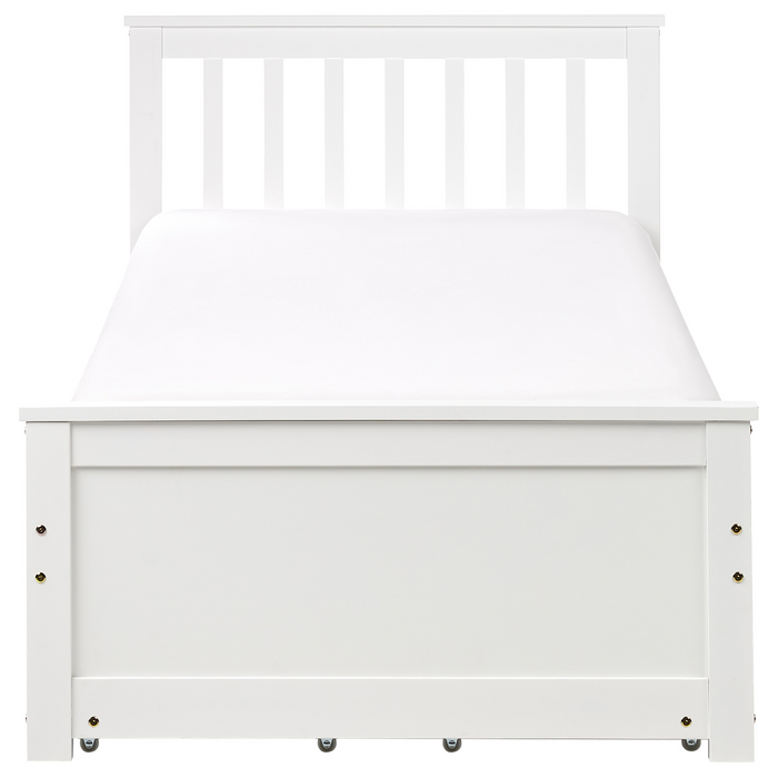 Beliani - OLENDON - Bed met 4 lades - Wit - 90 x 200 cm - Dennenhout