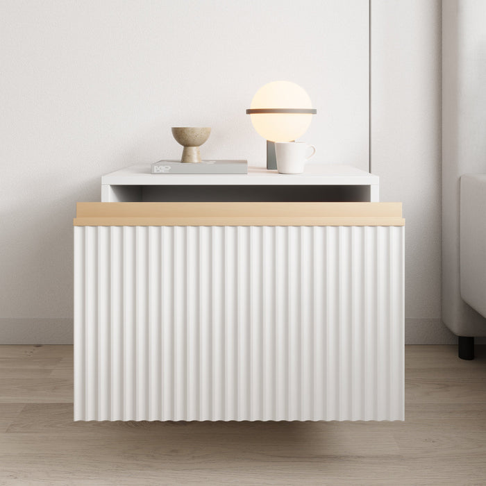 Meubella - Nachtkastje Remy - Wit - 54 cm